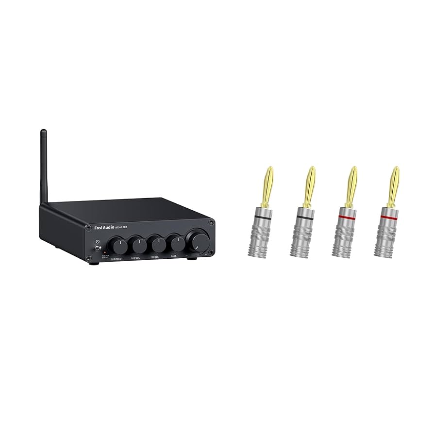 初売り特価！Topping D3+Fosi Audio BT30D BT30D 2.1CH Power Amplifier Bluetooth 5.0 with Bass/Treble